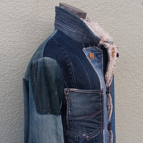 BASTARD DENIM VINTAGE UNISEX PATCHWORK LUXURY DENIM COAT/JACKET - Picture 14 of 16